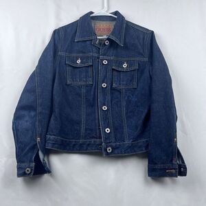 Guess‎ Women's Large Blue Jean Denim Jacket USA Classic Button Up
